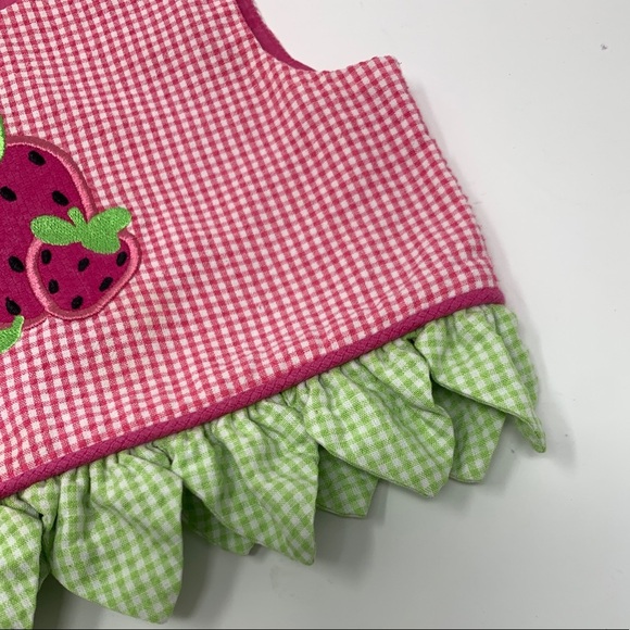 Austin & Ashley Pink & Green Plaid Strawberry Top - Picture 3 of 6